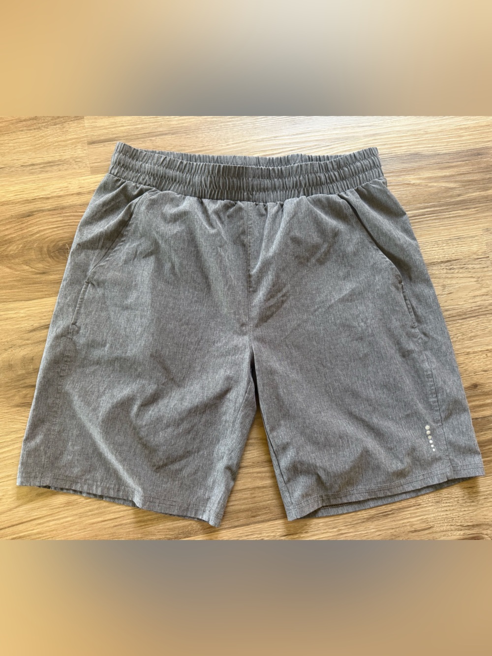 Balance Collection Men's Gray Athletic Elastic-Waist Shorts - Large